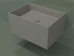 Wall-mounted washbasin (02UN42301, Clay C37, L 72, P 50, H 36 cm)