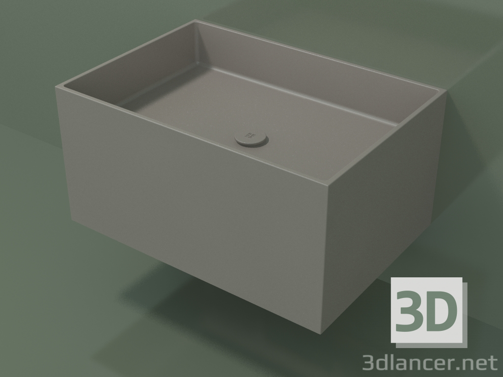 3d model Wall-mounted washbasin (02UN42301, Clay C37, L 72, P 50, H 36 cm) - preview