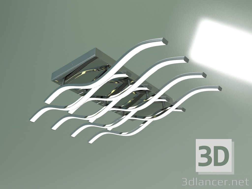 modèle 3D Plafonnier LED 90122-8 (chromé) - preview