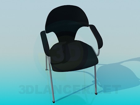 3d model Chair with cloth upholstery - preview