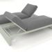 modello 3D Letto matrimoniale relax (Grigio cemento) - anteprima