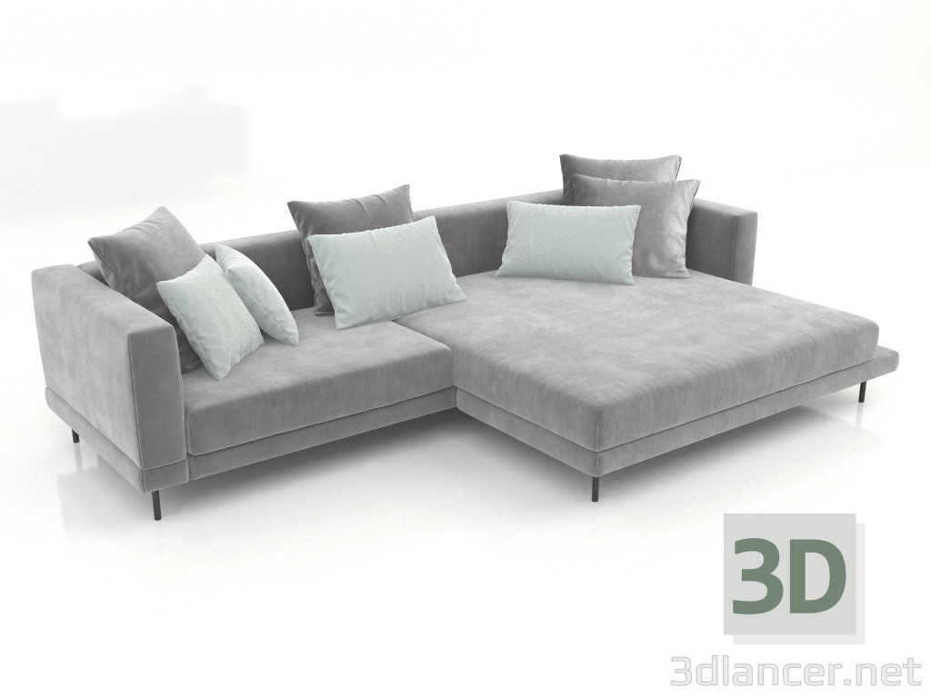 modello 3D Divano Carol 3060 x 1080 (Gallardo 29) - anteprima