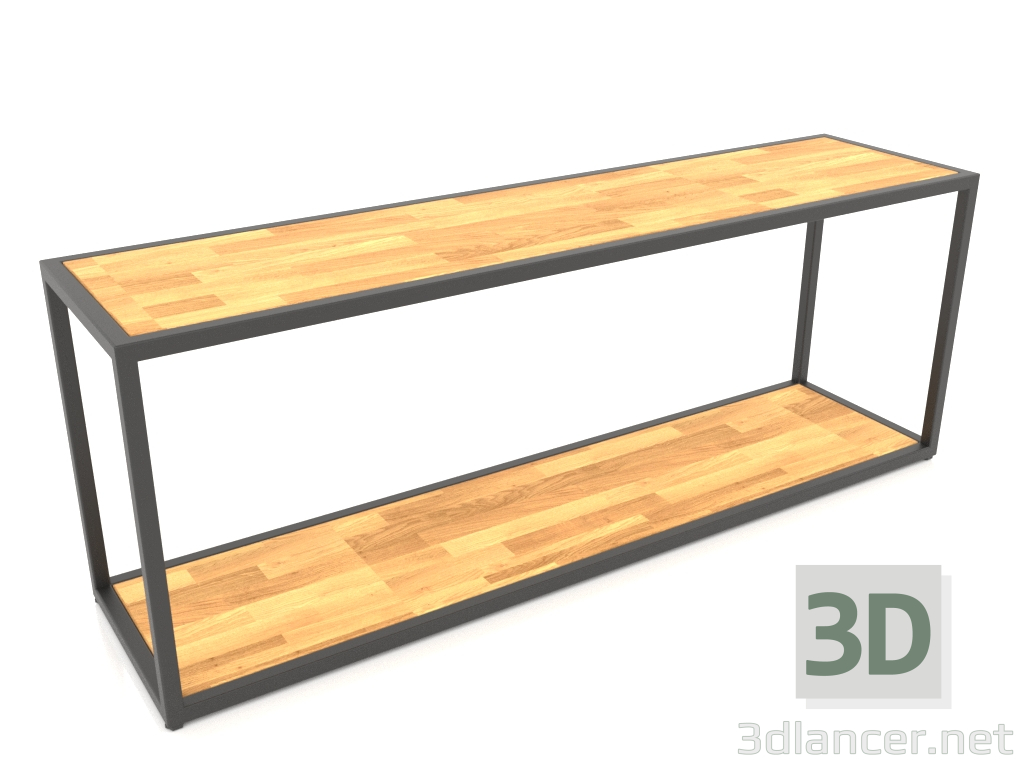 3D Modell Zweistufige Sitzbank (HOLZ, 120x30x44) - Vorschau