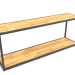 3d model Two-level bench-bench (WOOD, 120x30x44) - preview