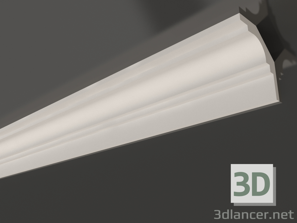 modèle 3D Corniche de plafond en plâtre lisse KG 011 (50x43) - preview