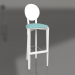 3d model Circus bar stool with back without upholstery (option 11) - preview
