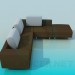 modello 3D Divano - anteprima