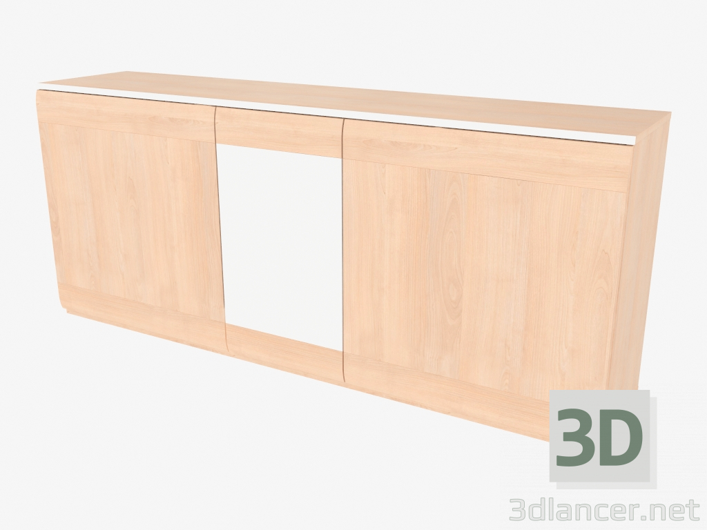 3D Modell Truhe dreitürig (6110-10) - Vorschau