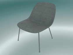 Chaise longue con tubi alla base di fibra (Remix 133, grigio)