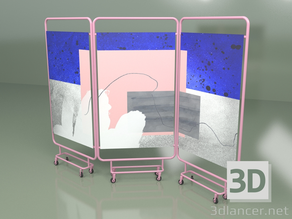 Modelo 3d Tela (rosa) - preview