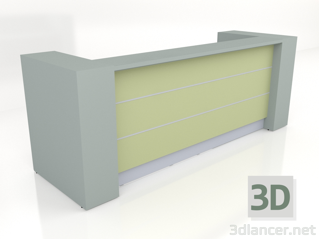 modello 3D Banco reception Valde LAV03L (2926x937) - anteprima