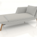 3d model Chaise longue 177 con reposabrazos a la derecha (patas de madera) - vista previa