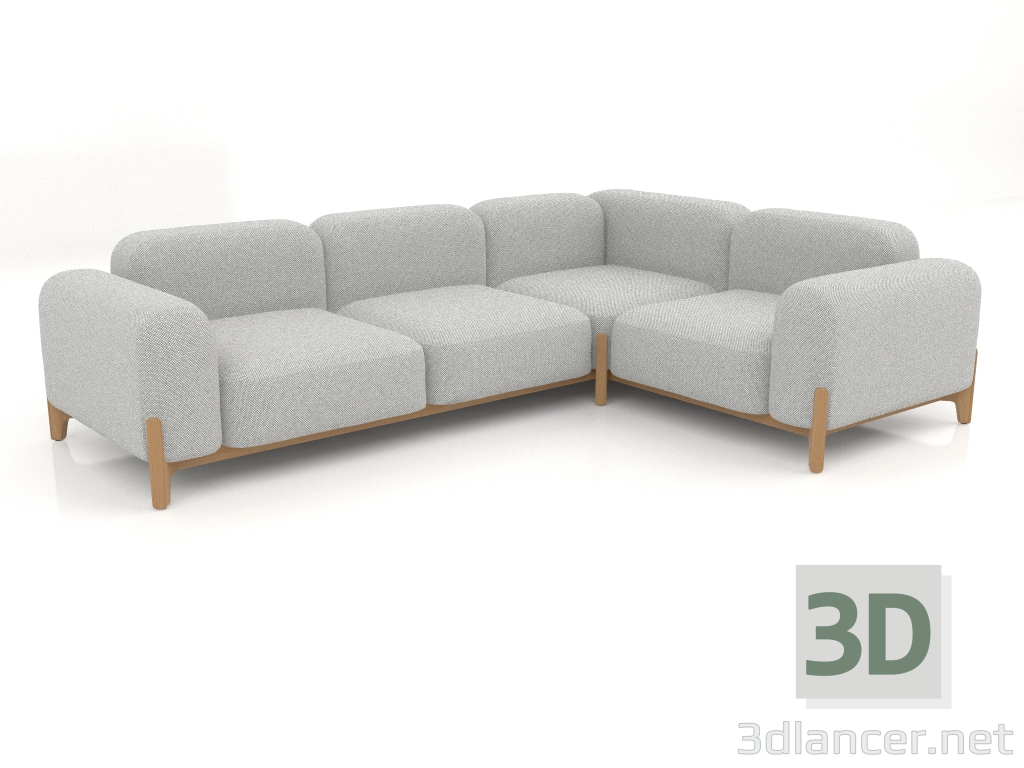 modello 3D Divano componibile (composizione 28) - anteprima