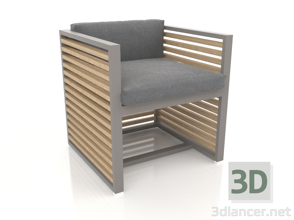 modèle 3D Fauteuil (Gris quartz) - preview