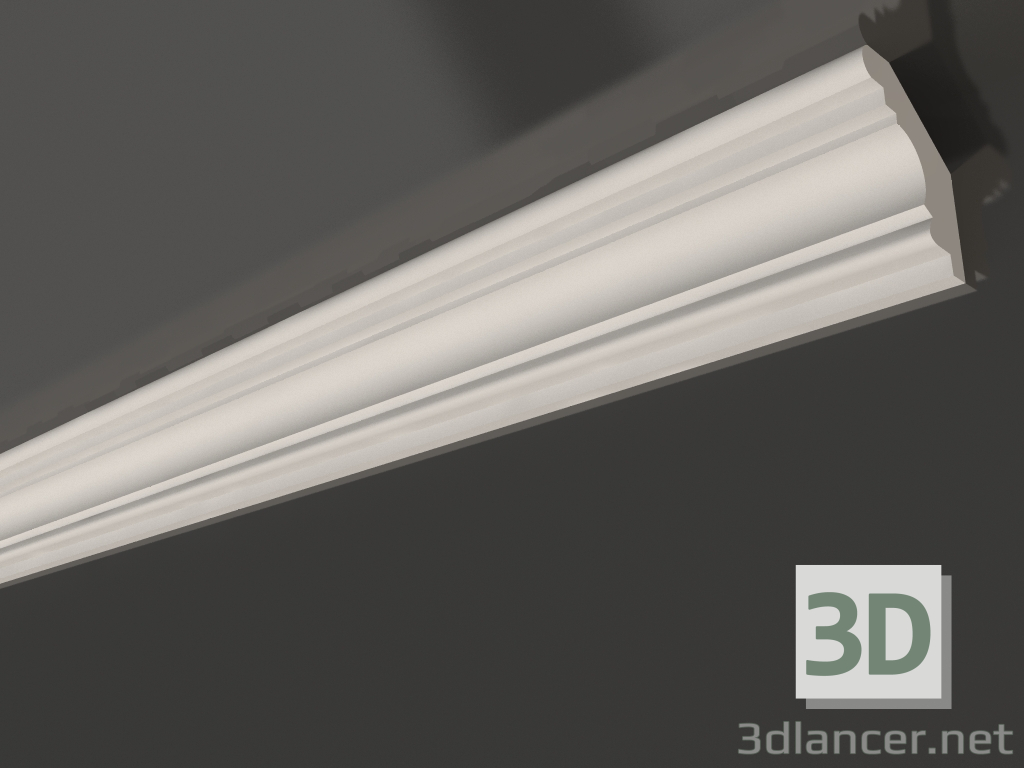 modello 3D Cornicione per soffitto in gesso liscio KG 012 (50x40) - anteprima