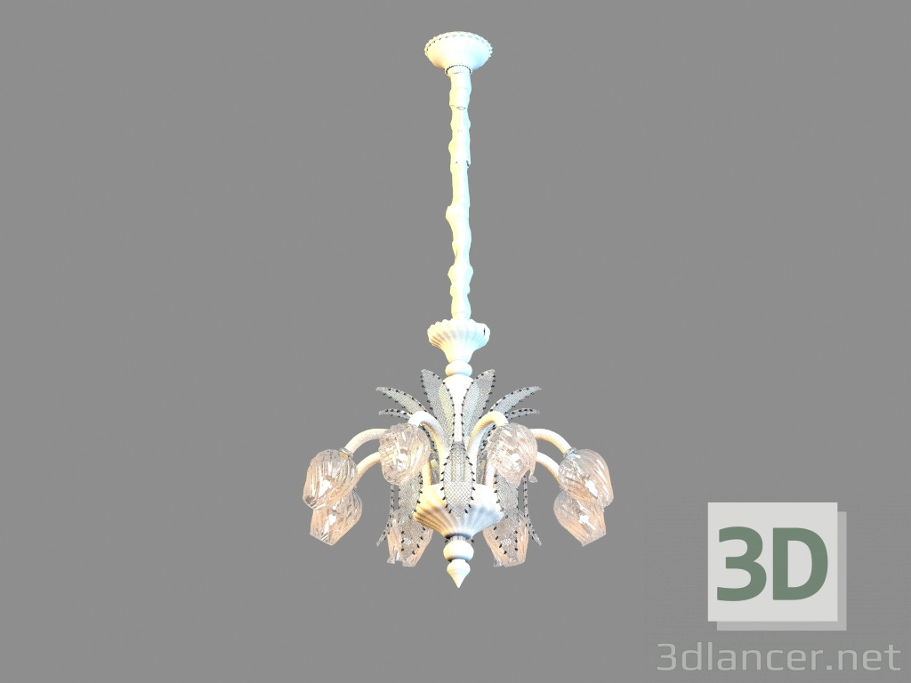 modello 3D Lampadario A9130LM-8WH - anteprima