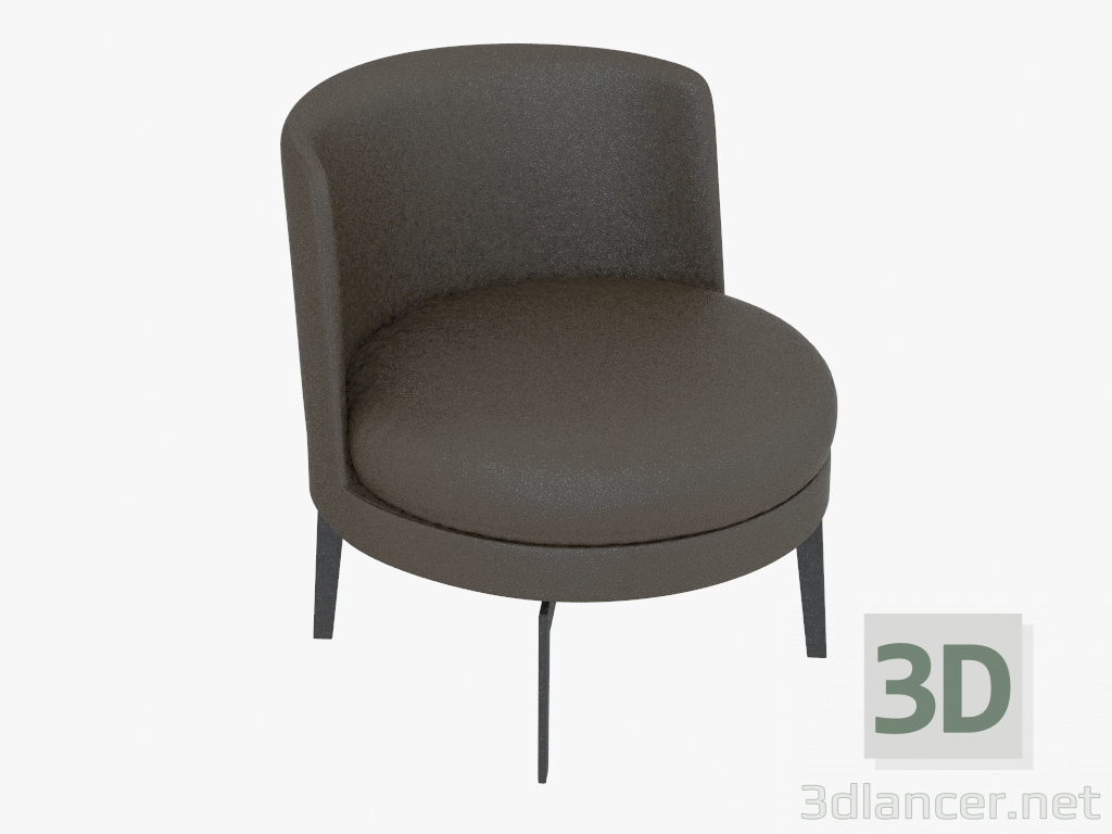 3d model Silla sobre estructura metálica Girevole (H 53) - vista previa