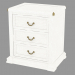 3d model Nightstand with three drawers - preview