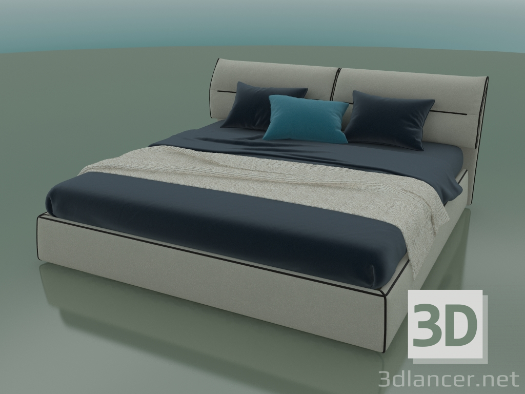 modello 3D Letto matrimoniale Limura sotto il materasso 2000 x 2000 (2240 x 2250 x 940, 224LIM-225) - anteprima