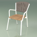 3D Modell Chair 221 (Metal Milk, Teak, Gepolsterter Gürtel Grau-Sand) - Vorschau