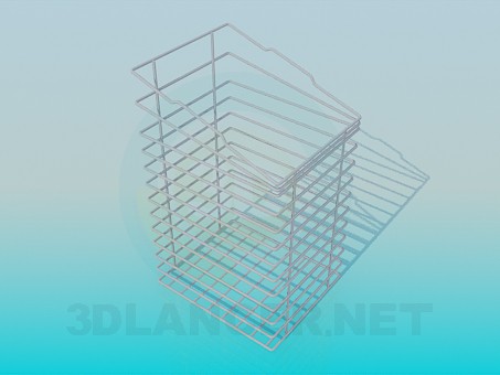 3d model Shopping cart-stand for office supplies - preview