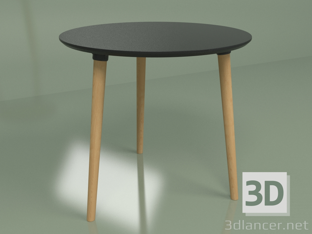 3D Modell Esstisch Melasse Durchmesser 80 (schwarz) - Vorschau