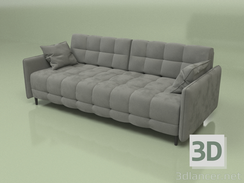 3d model Sofá lineal en color gris - vista previa