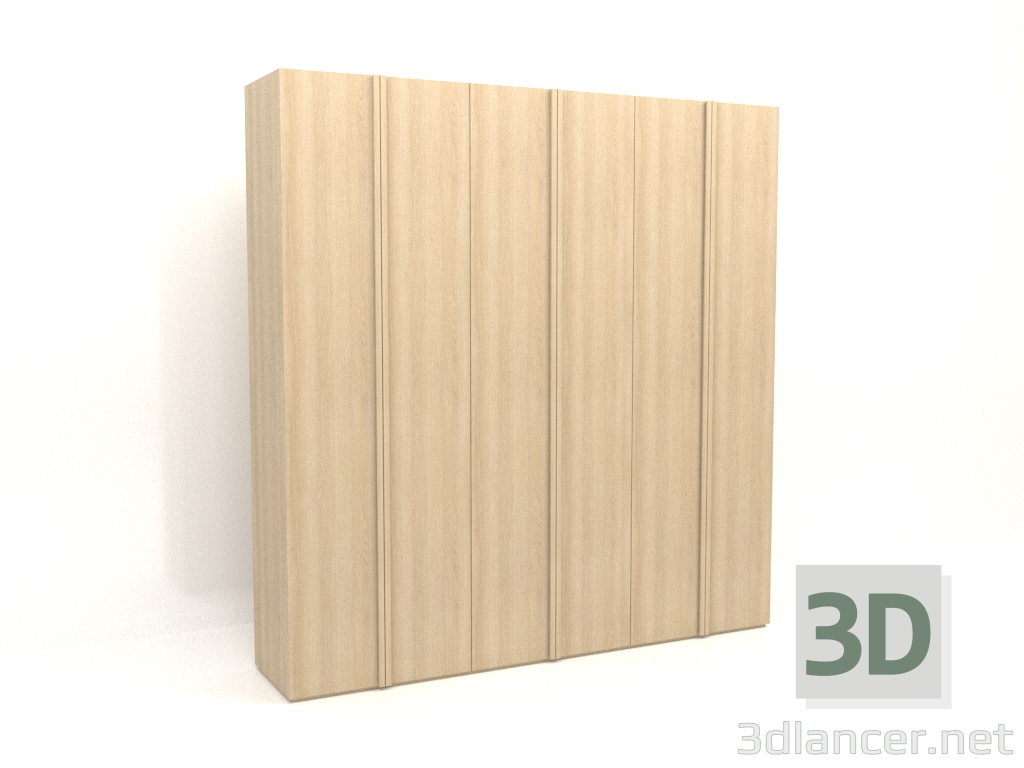 Modelo 3d Guarda-roupa MW 01 madeira (2700x600x2800, madeira branca) - preview