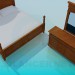 3d model A set of furniture in the bedroom - preview