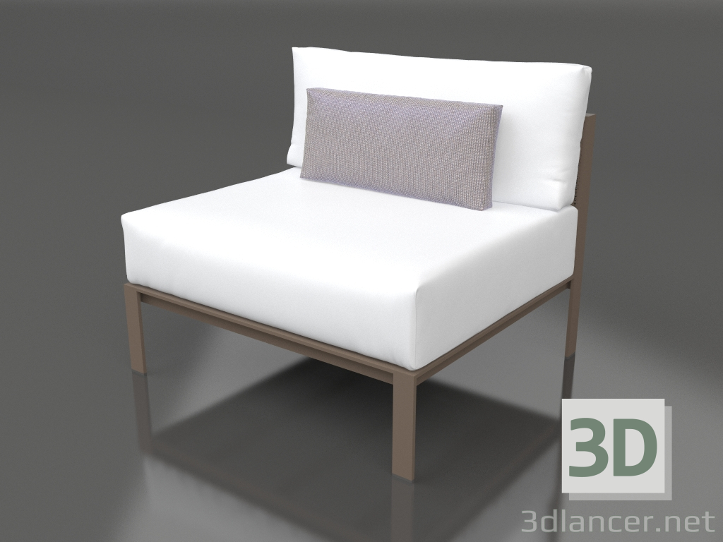 3d model Sofa module, section 3 (Bronze) - preview