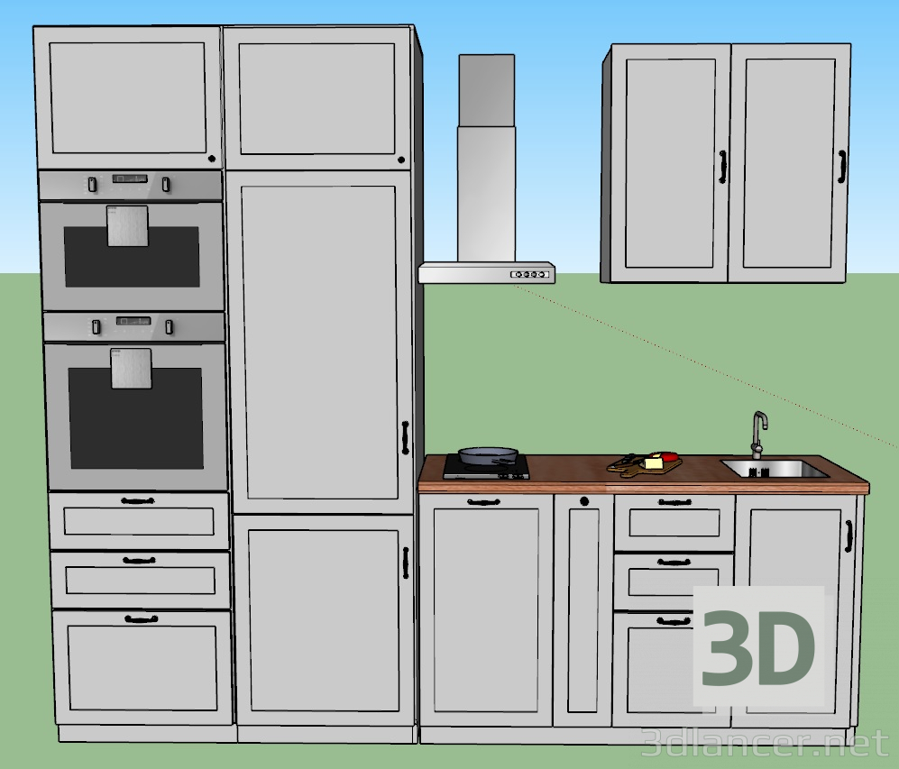 3d модель Кухня икея – превью