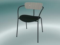 Chair Pavilion (AV4, H 76cm, 52x56cm, Rovere laccato, Velvet 1 Forest)