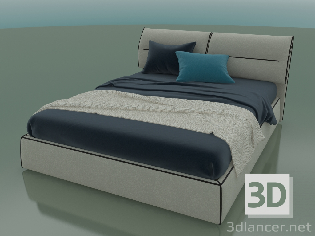 3D Modell Doppelbett Limura unter der Matratze 1600 x 2000 (1840 x 2250 x 940, 184LIM-225) - Vorschau