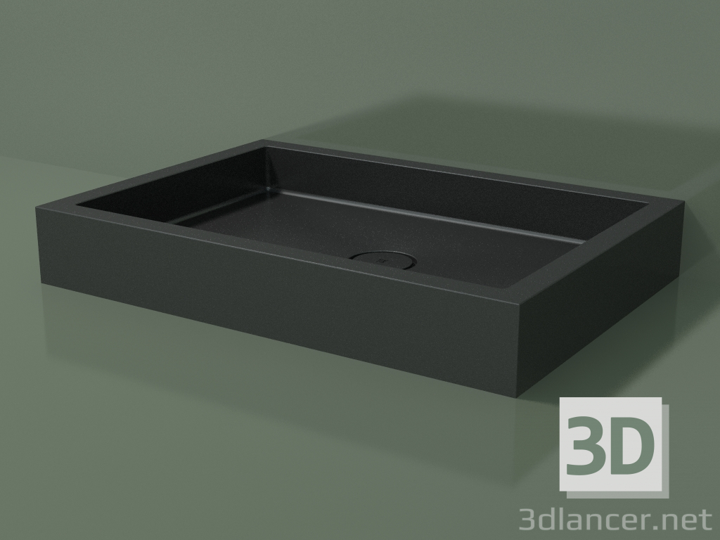 3d model Plato de ducha Alto (30UA0118, Deep Nocturne C38, 100x70 cm) - vista previa