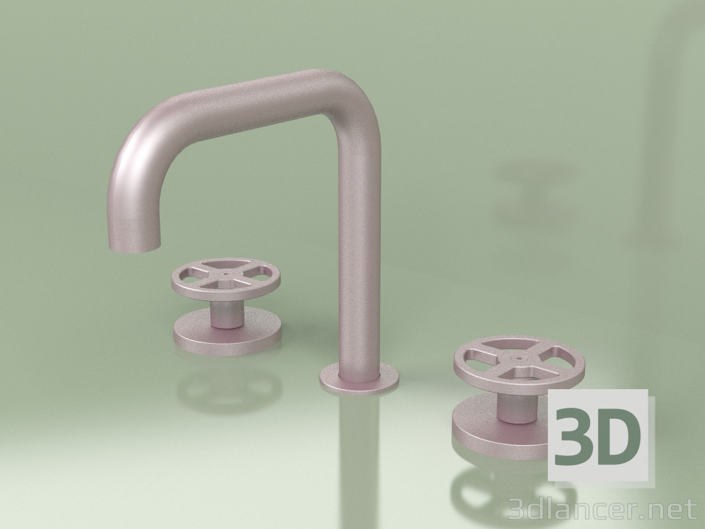 modèle 3D Mitigeur 3 trous avec bec orientable (20 31 V, OR) - preview