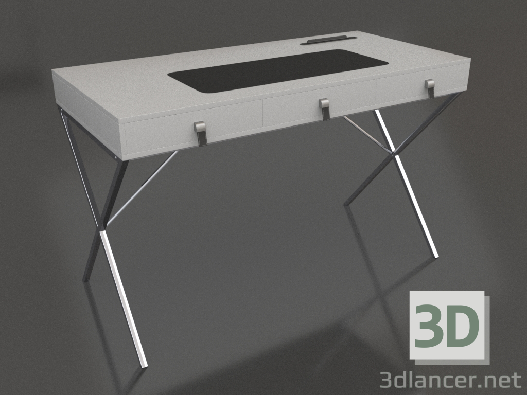 3d model Desk Christopher (white-chrome) - preview