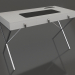 modèle 3D Bureau Christopher (blanc-chrome) - preview