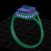 modèle 3D de Bague émeraude acheter - rendu