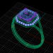 modèle 3D de Bague émeraude acheter - rendu