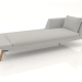 3d model Chaise longue 240 con reposabrazos a la derecha (patas de madera) - vista previa