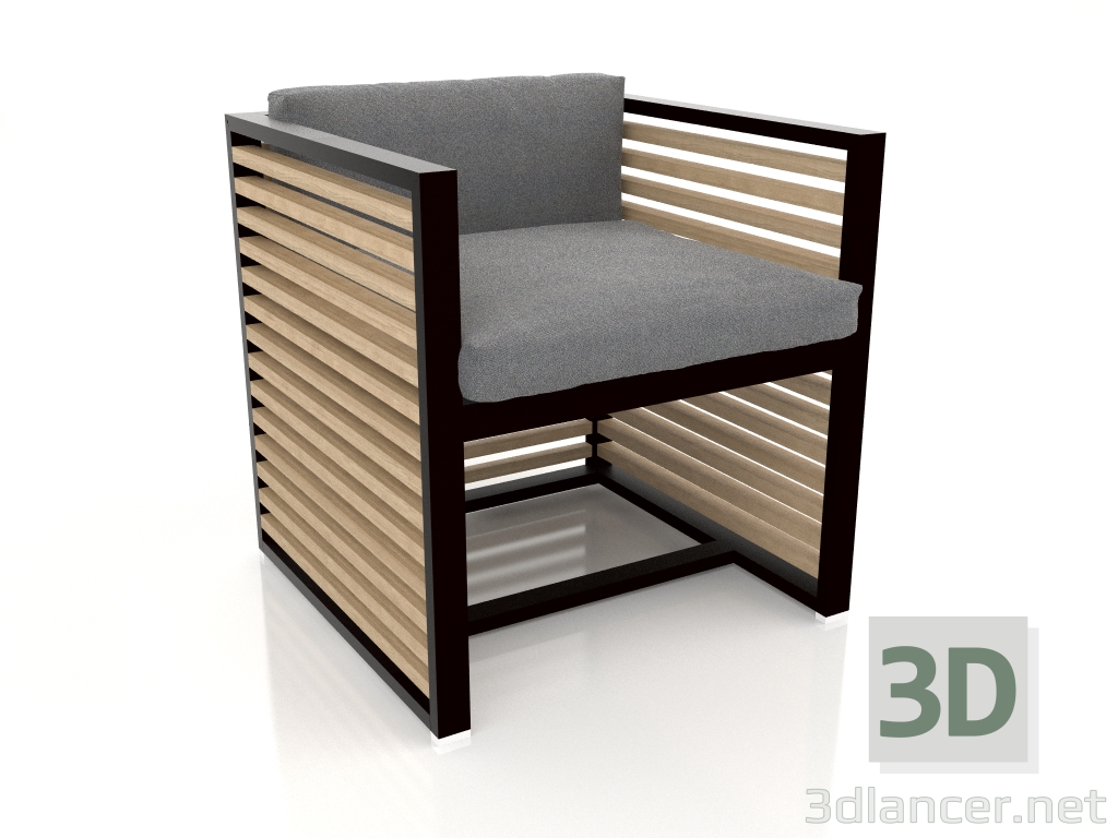 3d model Armchair (Black) - preview