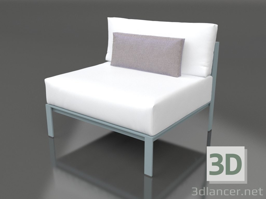 modello 3D Modulo divano, sezione 3 (Grigio blu) - anteprima