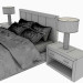 Cama de Metal de La Salle - colección envuelto RH 3D modelo Compro - render