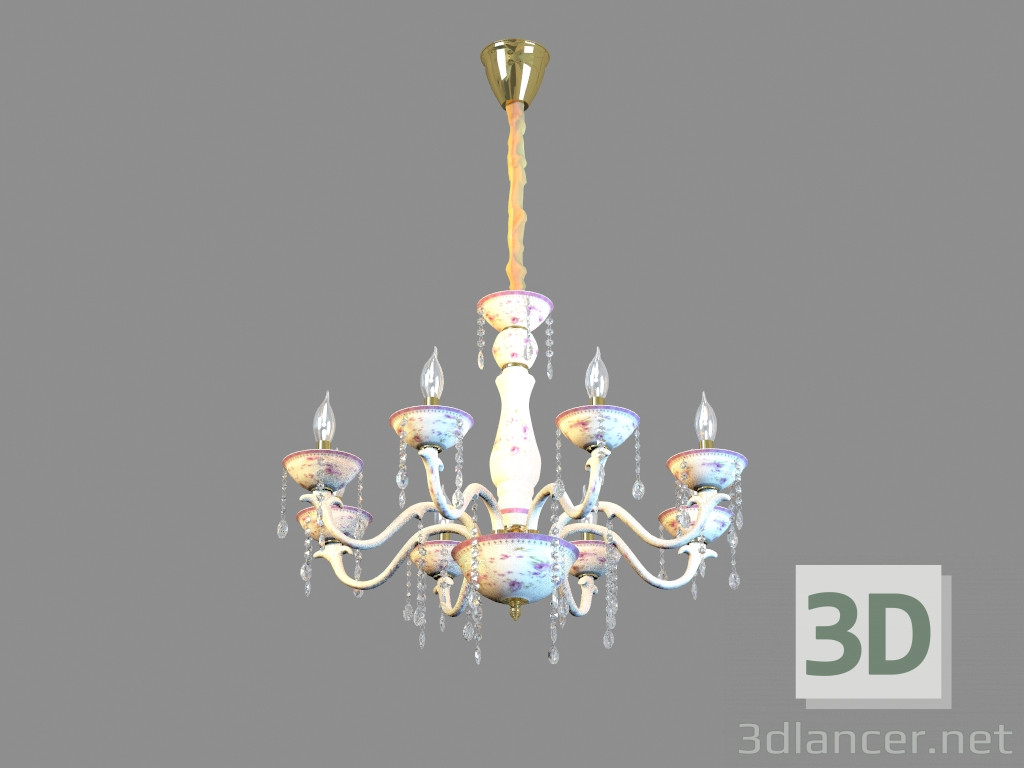 modello 3D Lampadario A6613LM-8GO - anteprima