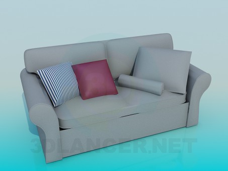 modello 3D Divano - anteprima