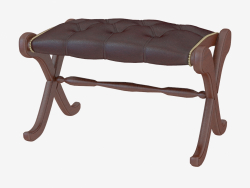 Banc avec assise en cuir