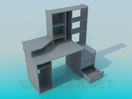 3D Modell Computertisch - Vorschau