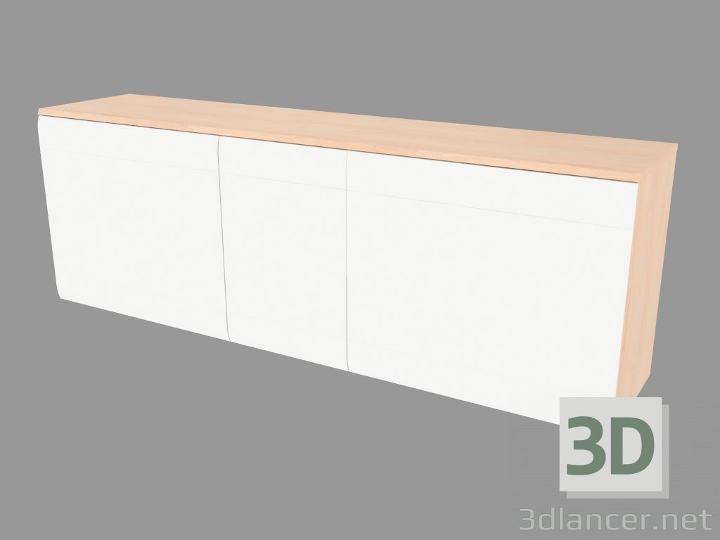 modello 3D Cassa di tre porte (6130-12) - anteprima