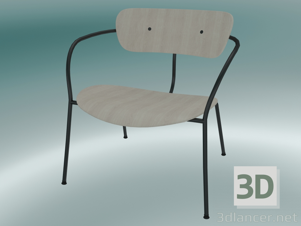 3d model Silla Pabellón (AV5, H 70cm, 65x69cm, Roble lacado) - vista previa