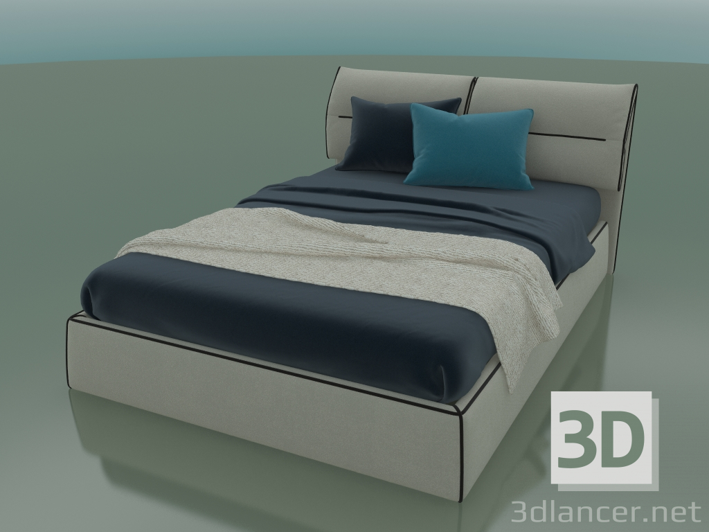 modello 3D Letto matrimoniale Limura sotto il materasso 1400 x 2000 (1640 x 2250 x 940, 164LIM-225) - anteprima